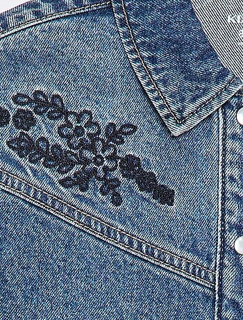 Camicia in jeans con ricami