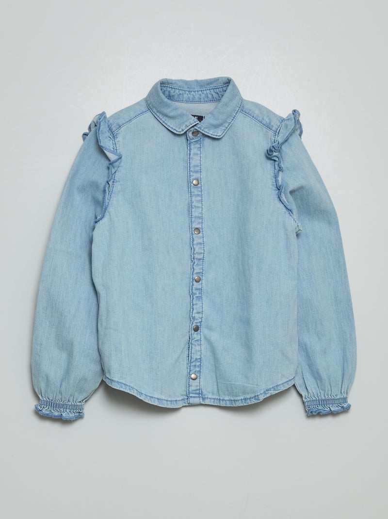 Camicia in jeans con volant BLU - Kiabi