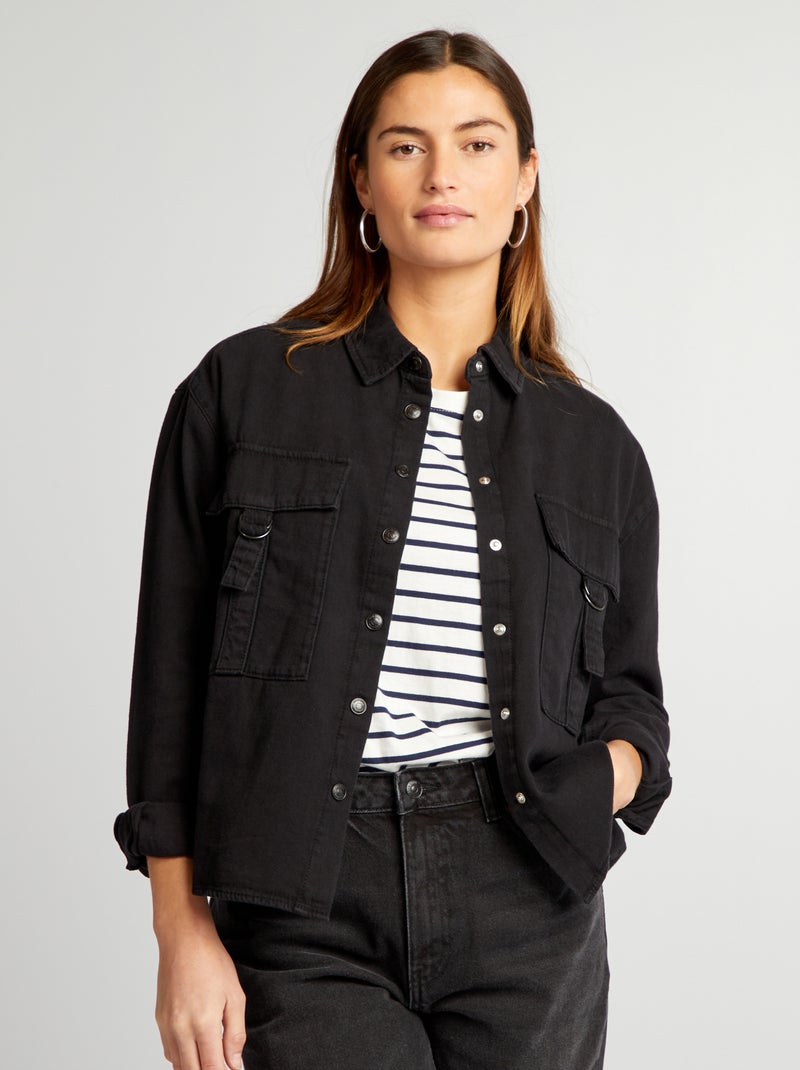 Camicia in jeans NERO - Kiabi