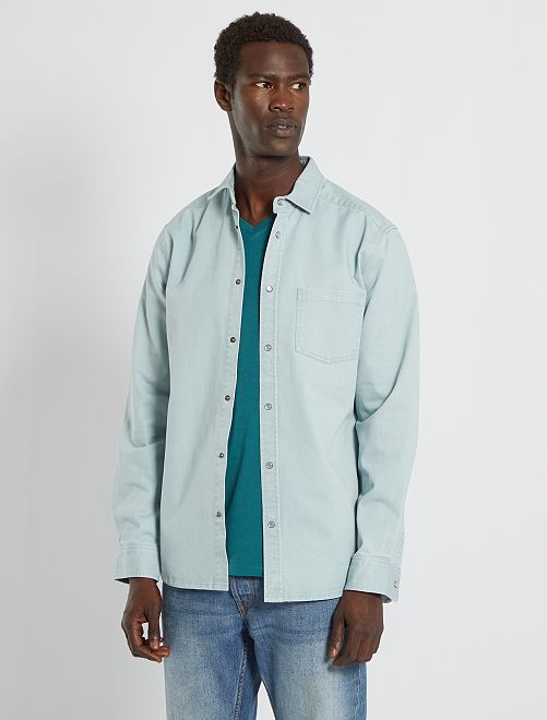 Camicia in jeans regular fit - blu ardesia - Kiabi - 18.00€