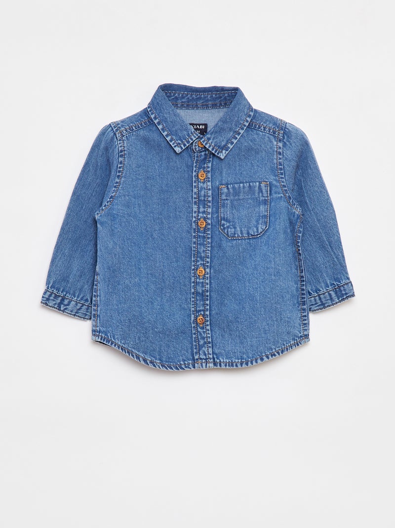 Camicia in jeans regular fit Blu - Kiabi