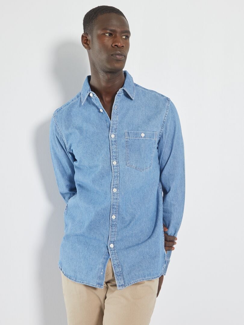 Camicia regular 'no stiro' - BLU - Kiabi - 29.00€