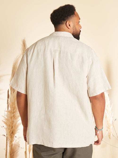 Camicia in lino a maniche corte - Kiabi