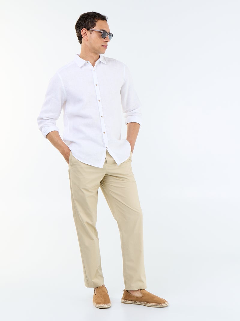 Camicia in lino Bianco - Kiabi