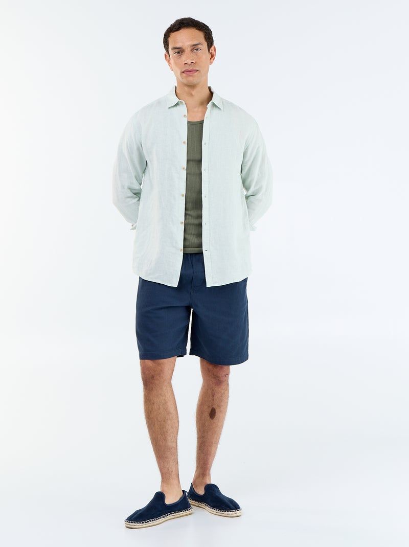 Camicia in lino Blu - Kiabi