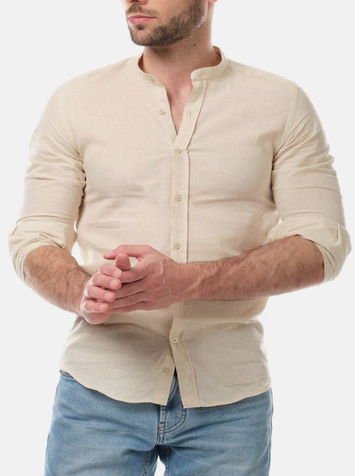 Camicia in lino con collo mao - Kiabi