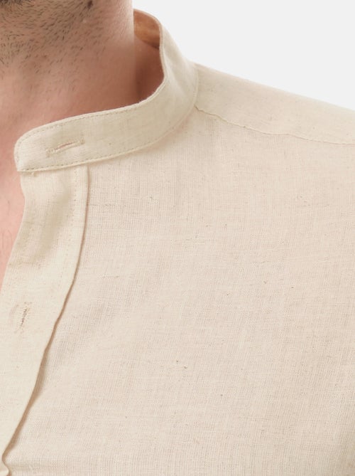 Camicia in lino con collo mao - Kiabi