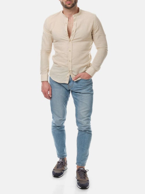 Camicia in lino con collo mao - Kiabi