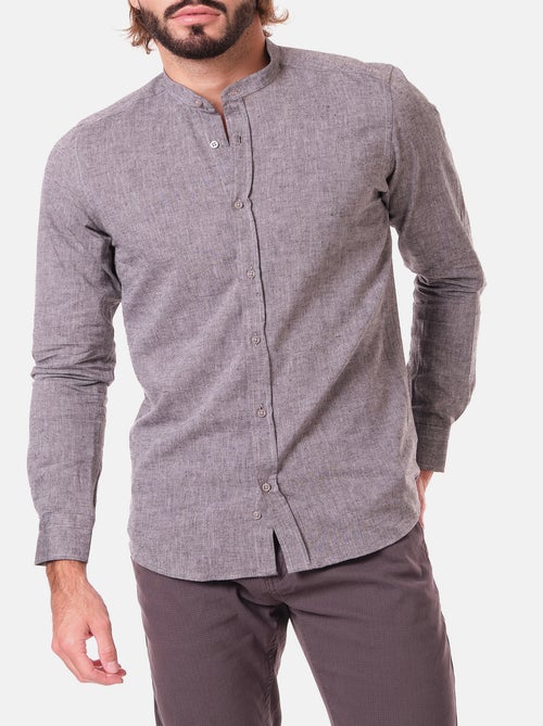 Camicia in lino con collo mao - Kiabi
