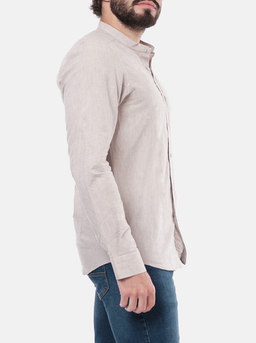 Camicia in lino con collo mao - Kiabi