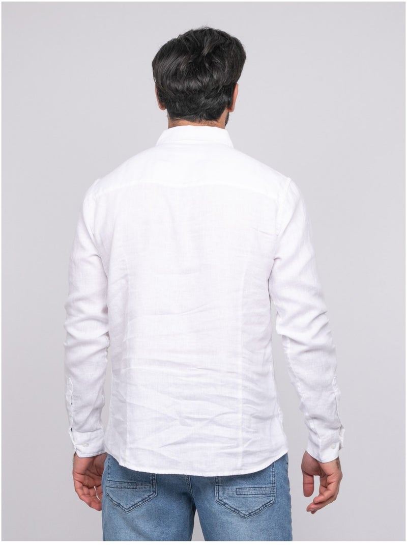 Camicia in lino DALAMO Bianco - Kiabi