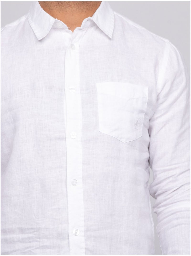 Camicia in lino DALAMO Bianco - Kiabi