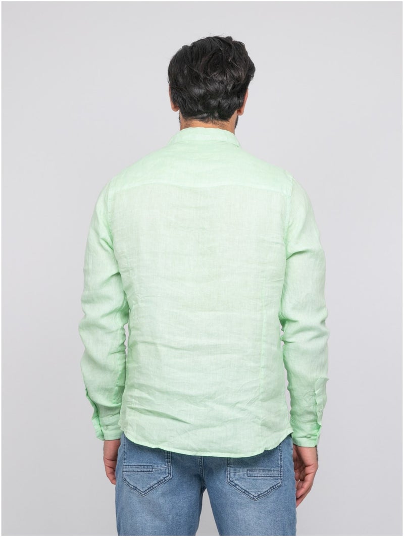 Camicia in lino DALAMO Verde - Kiabi