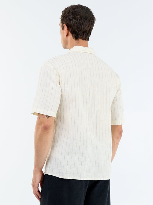 Camicia in lino misto a maniche corte - Kiabi