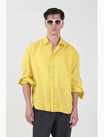 Camicia in lino oversize da uomo giesto