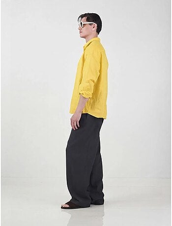 Camicia in lino oversize da uomo giesto