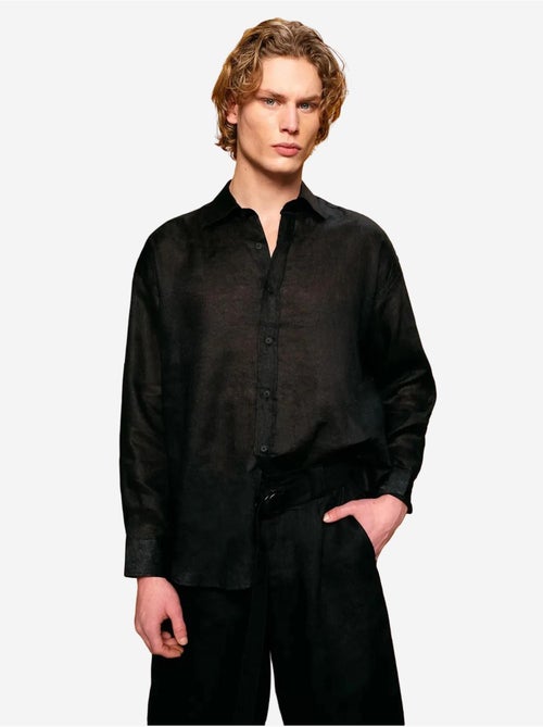 Camicia in lino regular fit con chiusura a bottoni giesto - Kiabi Camicia in lino regular fit con chiusura a bottoni giesto - Kiabi