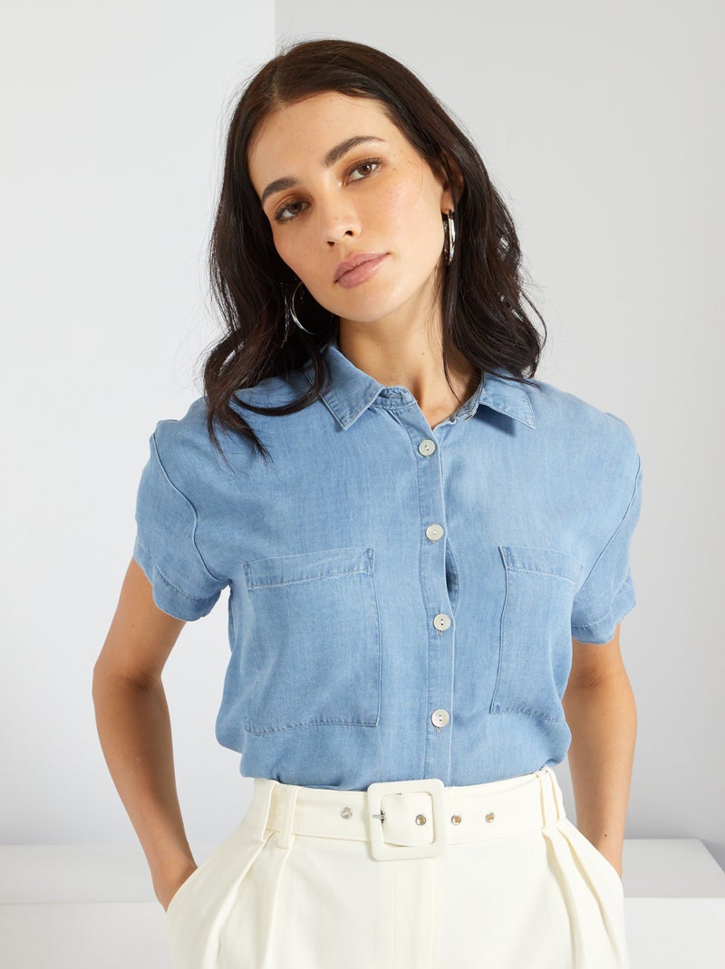 Camicia in lyocell BLU - Kiabi
