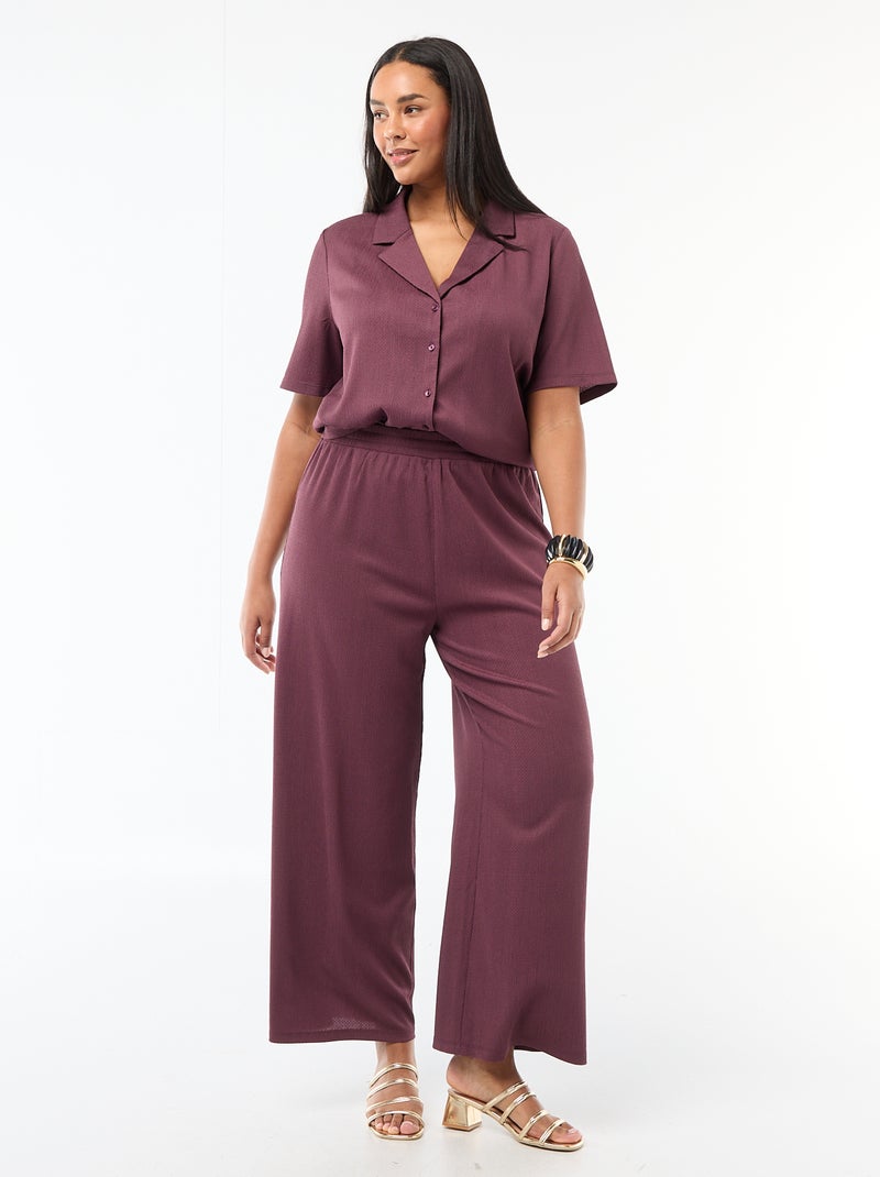 Camicia in maglia crêpe Rosa - Kiabi
