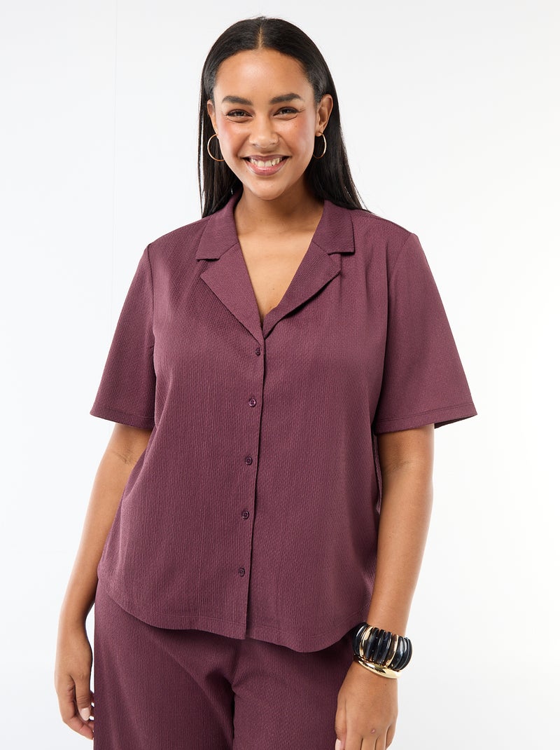 Camicia in maglia crêpe Rosa - Kiabi