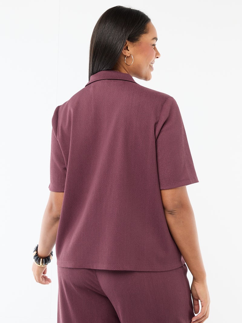 Camicia in maglia crêpe Rosa - Kiabi