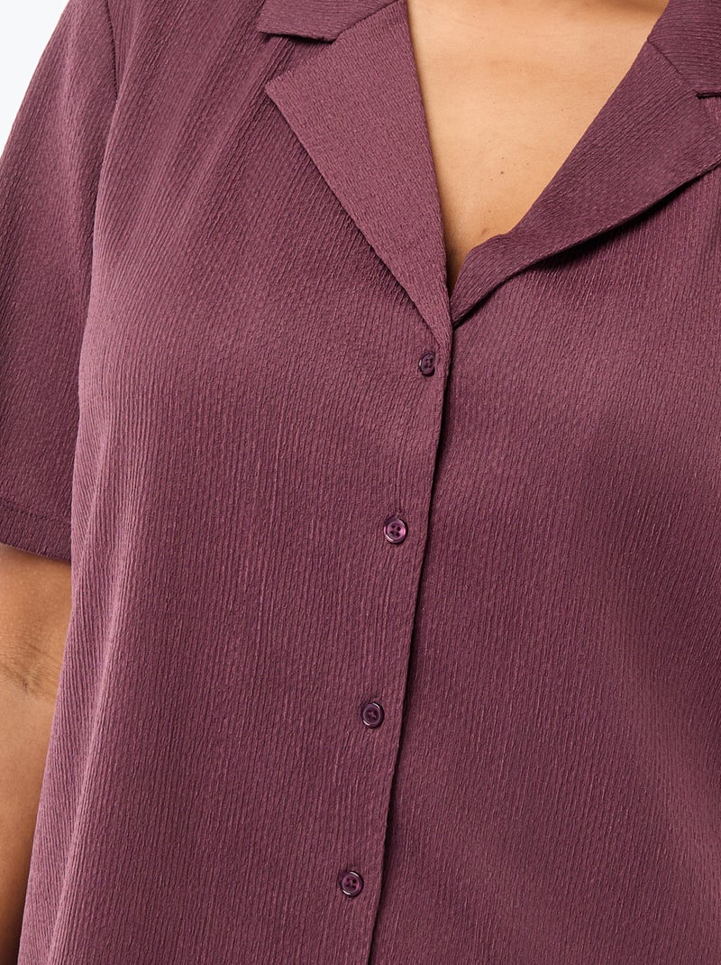 Camicia in maglia crêpe Rosa - Kiabi
