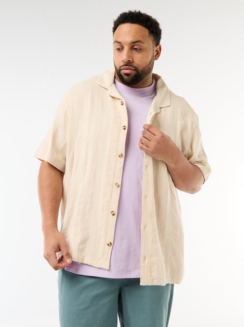 Camicia in maglia fantasia a maniche corte - Kiabi