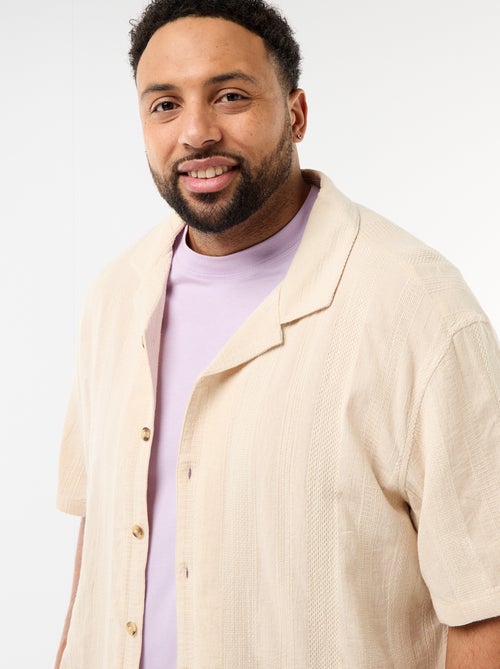 Camicia in maglia fantasia a maniche corte - Kiabi