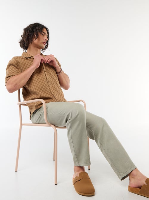 Camicia in maglia fantasia a maniche corte - Kiabi