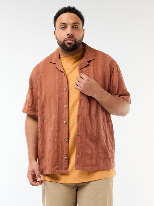 Camicia in maglia fantasia a maniche corte - Kiabi