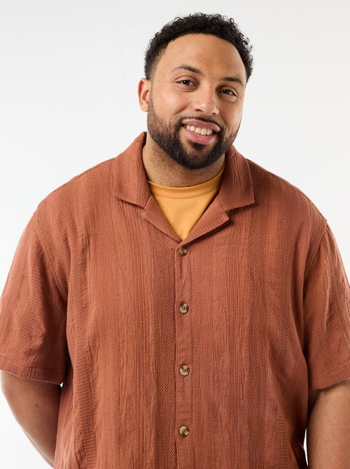 Camicia in maglia fantasia a maniche corte - Kiabi