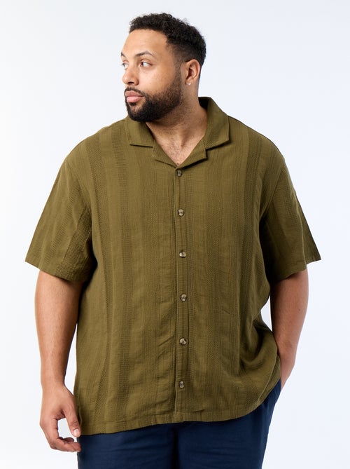 Camicia in maglia fantasia a maniche corte - Kiabi