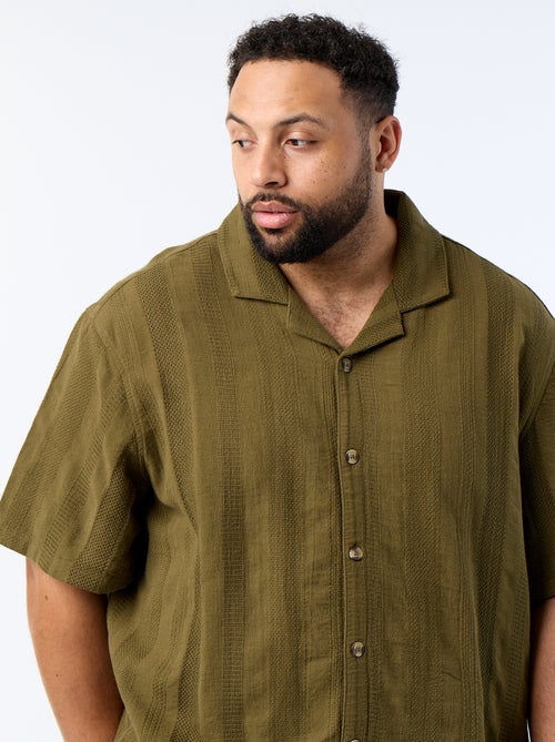 Camicia in maglia fantasia a maniche corte - Kiabi
