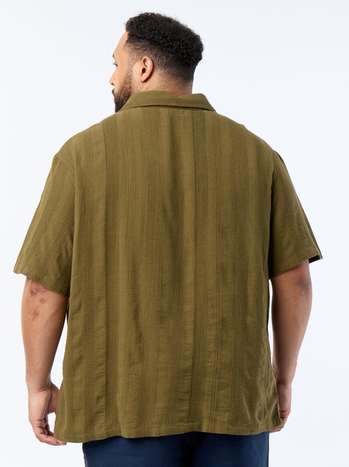 Camicia in maglia fantasia a maniche corte - Kiabi