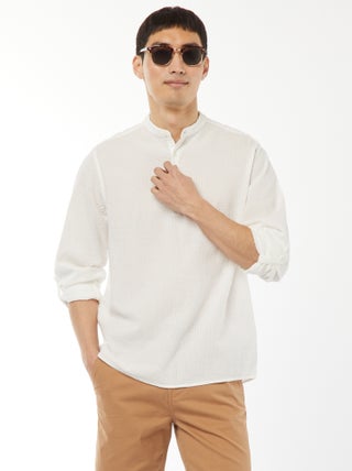 Camicia in maglia goffrata