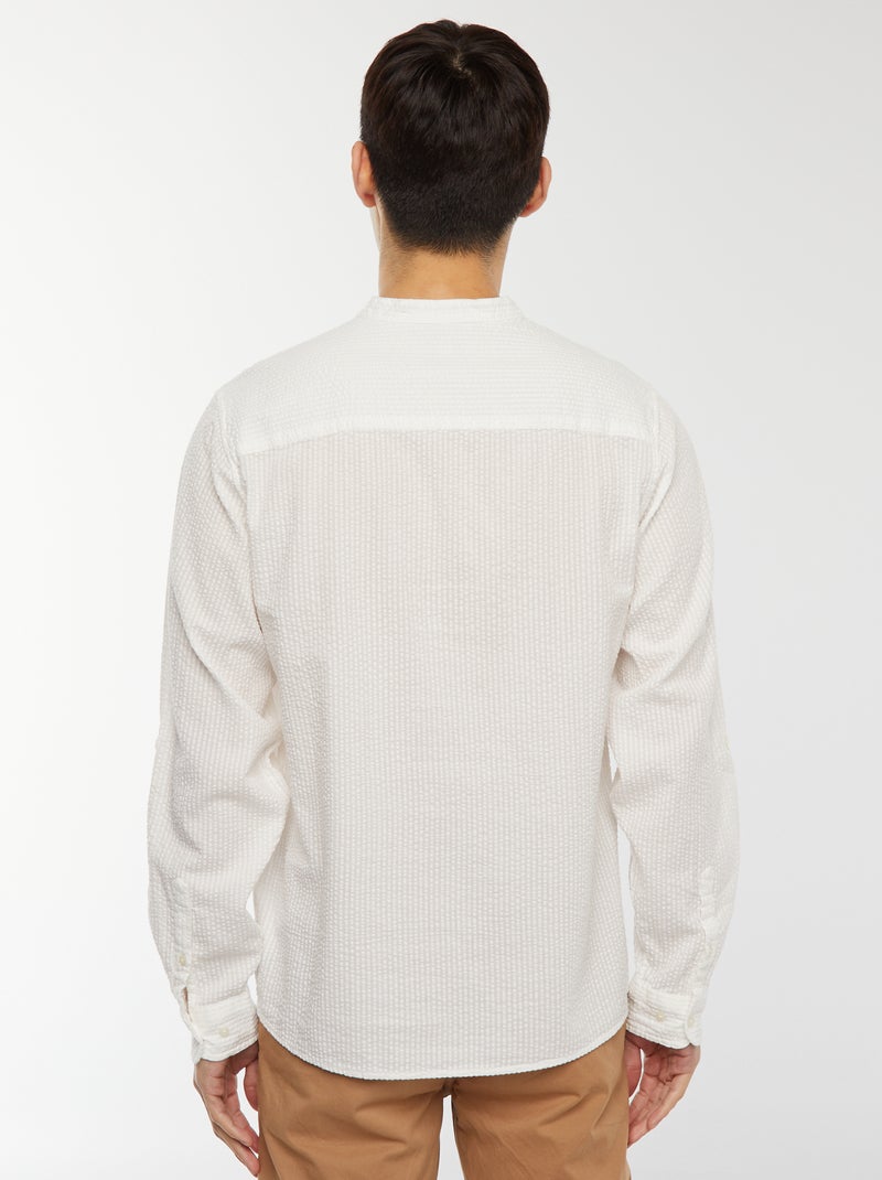 Camicia in maglia goffrata Bianco - Kiabi