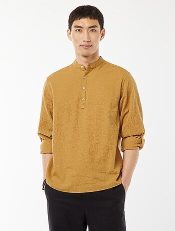 Camicia in maglia goffrata