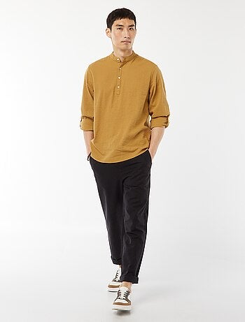 Camicia in maglia goffrata