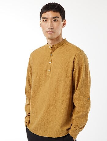 Camicia in maglia goffrata