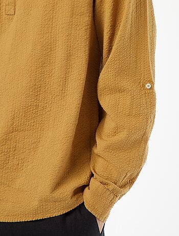 Camicia in maglia goffrata