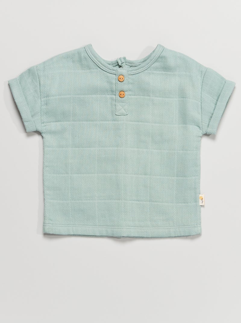 Camicia in maglia piqué BLU - Kiabi
