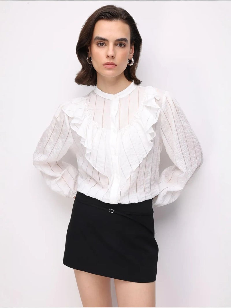Camicia in misto cotone mixray Bianco - Kiabi