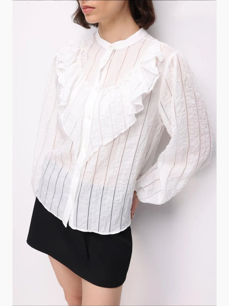 Camicia in misto cotone mixray Bianco - Kiabi