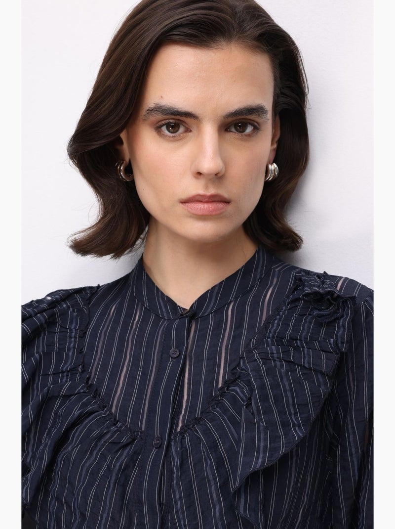 Camicia in misto cotone mixray Blu marino - Kiabi