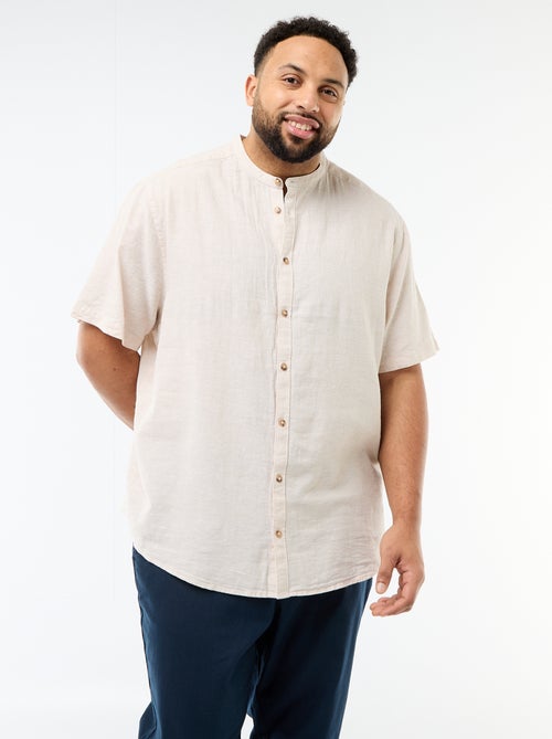 Camicia in misto lino a maniche corte - Kiabi