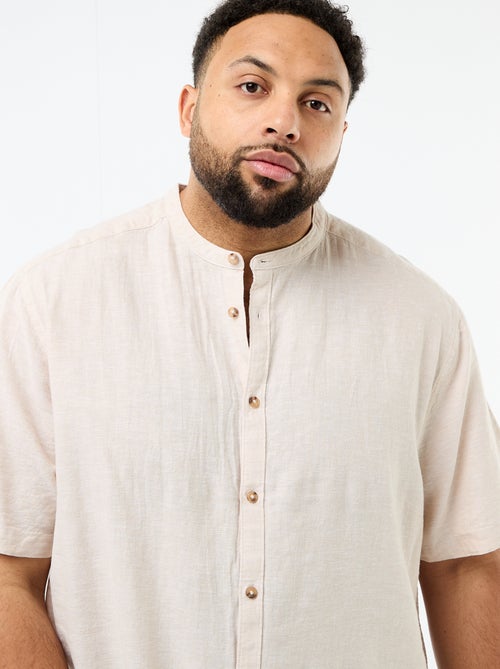 Camicia in misto lino a maniche corte - Kiabi