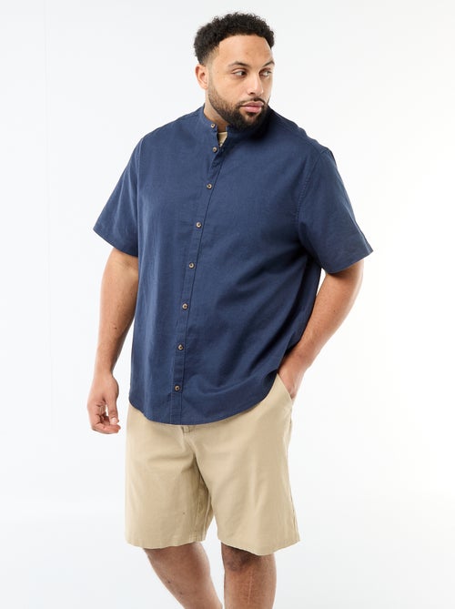 Camicia in misto lino a maniche corte - Kiabi