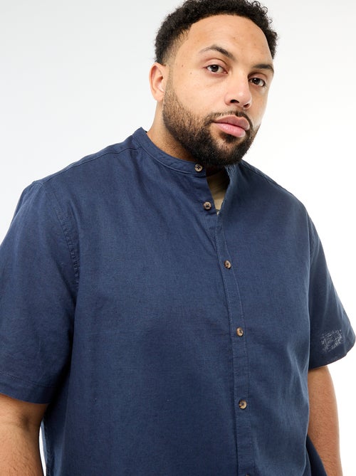 Camicia in misto lino a maniche corte - Kiabi