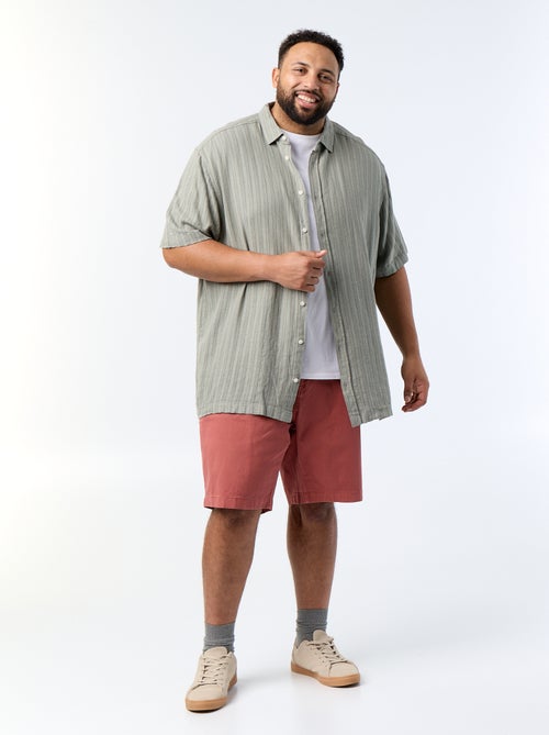 Camicia in misto lino a maniche corte - Kiabi