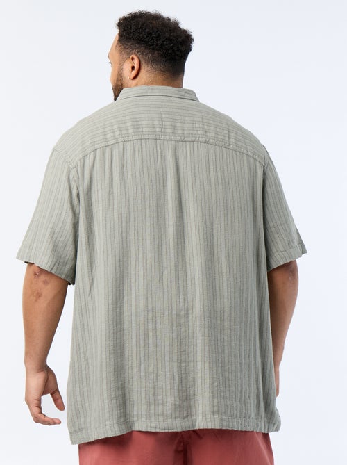 Camicia in misto lino a maniche corte - Kiabi